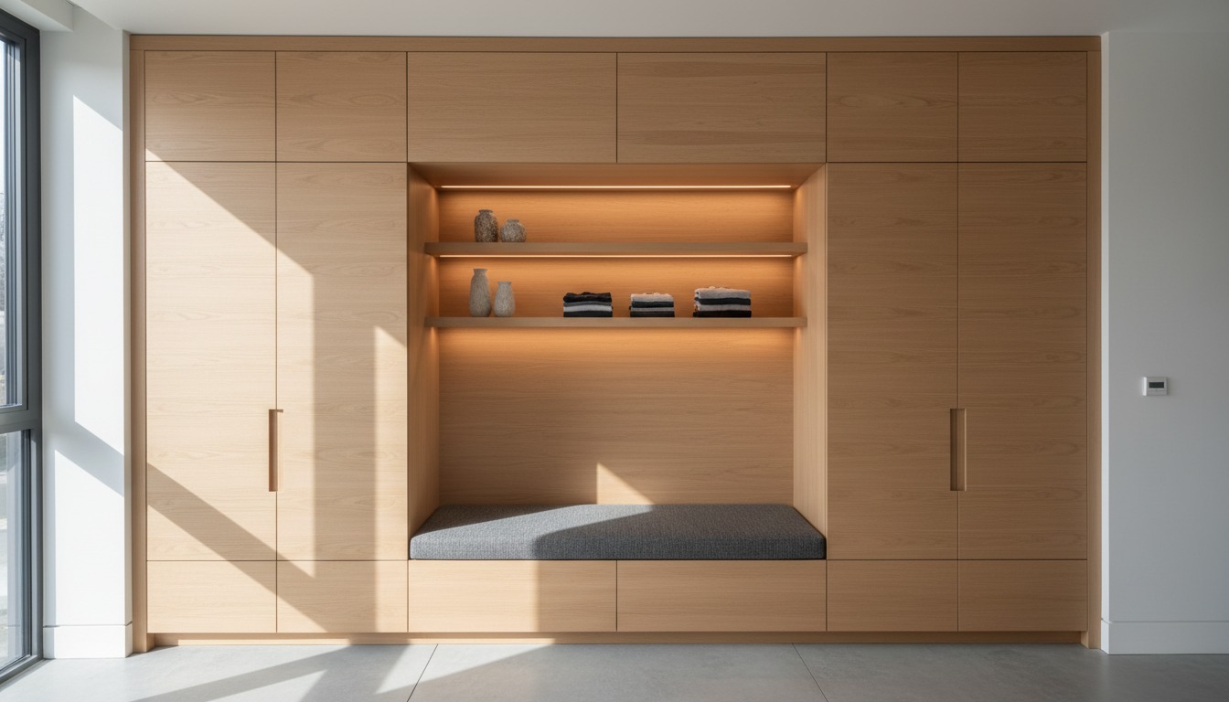 Eingebauter Holzschrank nach Maß